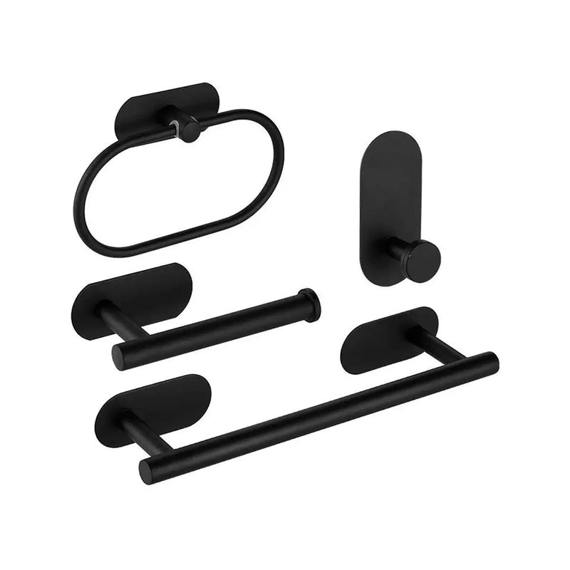 Kit de Acessórios para Banheiro Inox 4 peças Sem Furos