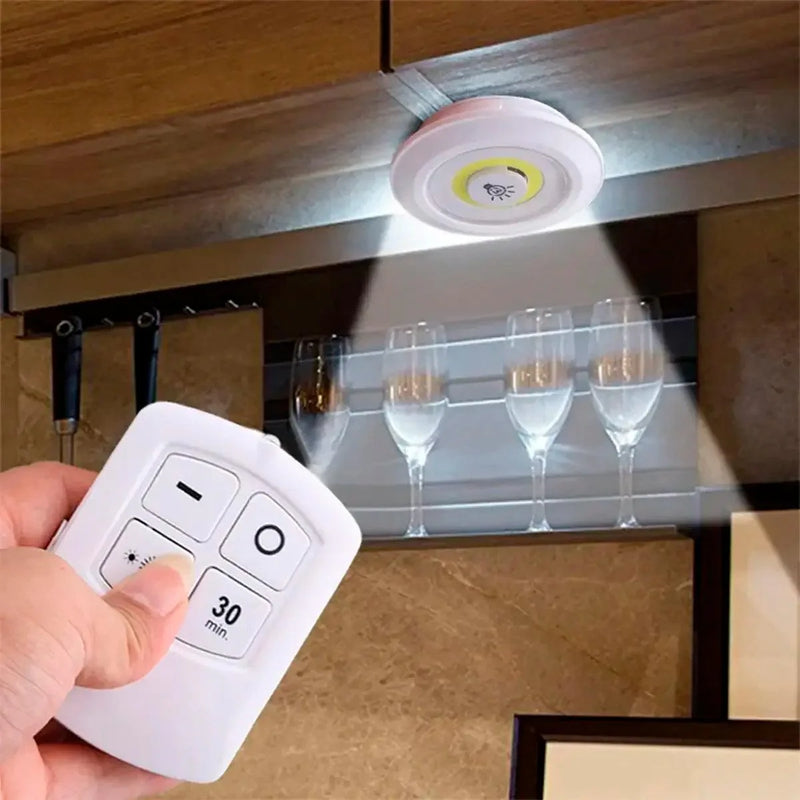 Kit de Lâmpadas de Led Sem Fio com Controle Remoto