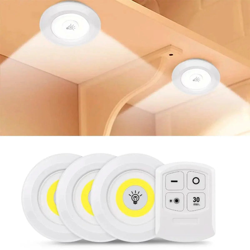 Kit de Lâmpadas de Led Sem Fio com Controle Remoto