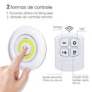 Kit de Lâmpadas de Led Sem Fio com Controle Remoto