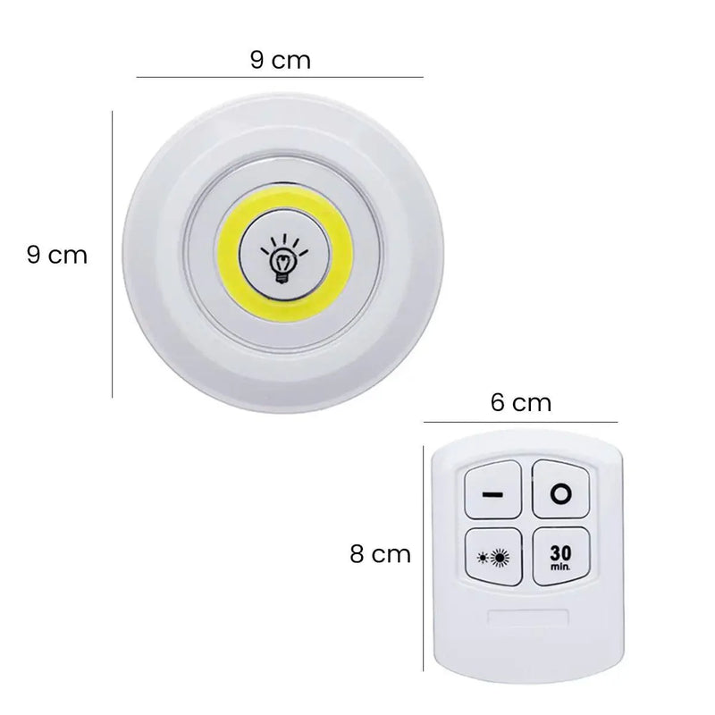 Kit de Lâmpadas de Led Sem Fio com Controle Remoto