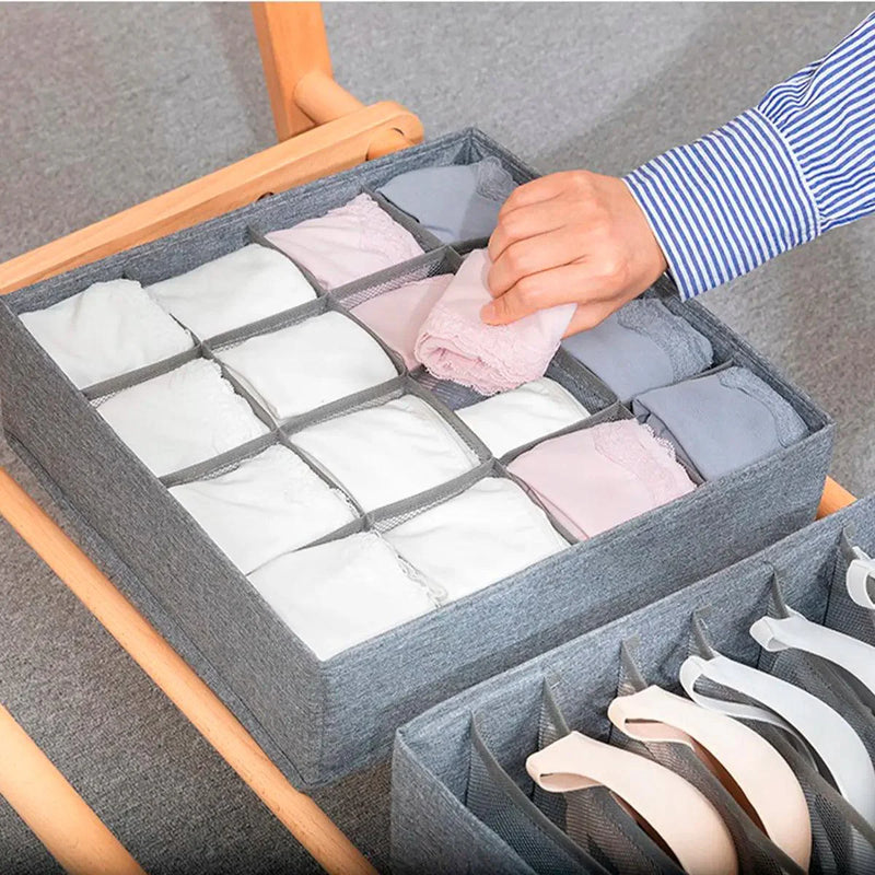 Kit de Organizadores de Gaveta para Roupas Íntimas - 3 peças