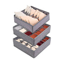 Kit de Organizadores de Gaveta para Roupas Íntimas - 3 peças