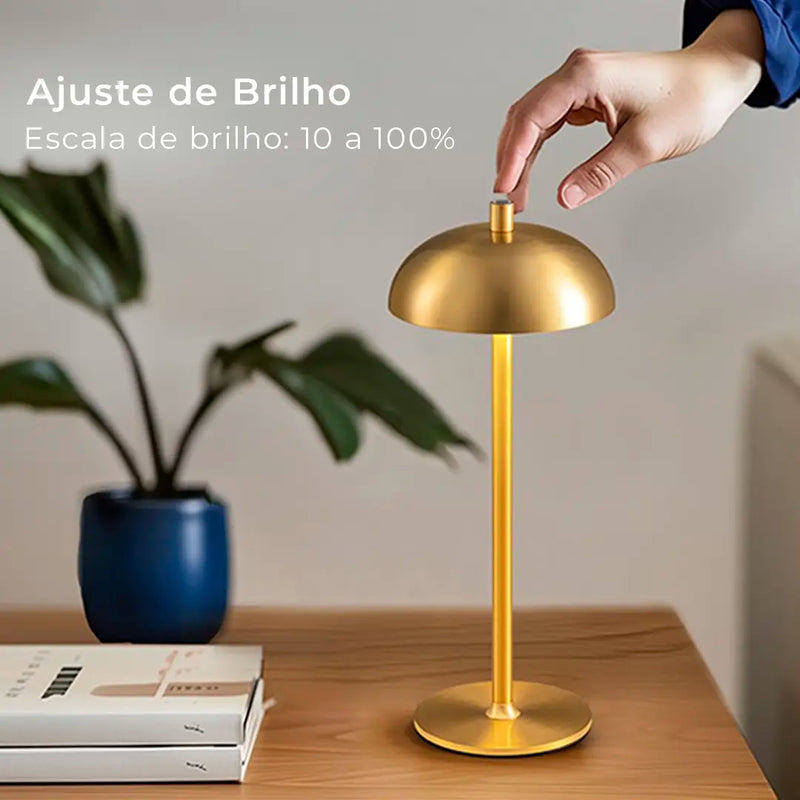 Luminária Abajur de Mesa Cogumelo Domus