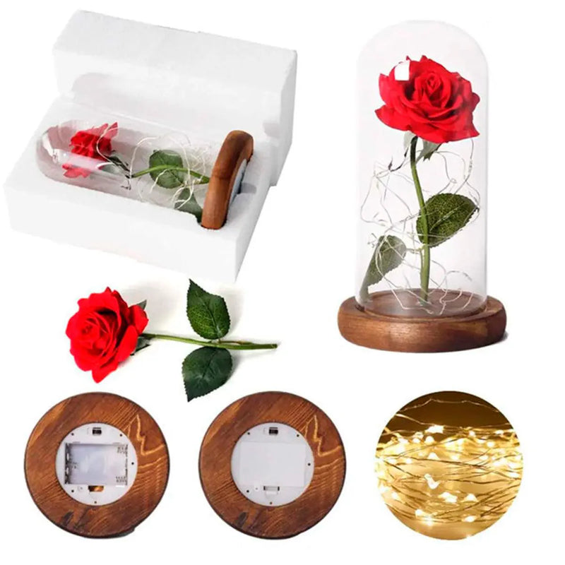 Luminária Rosa Encantada A Bela e a Fera