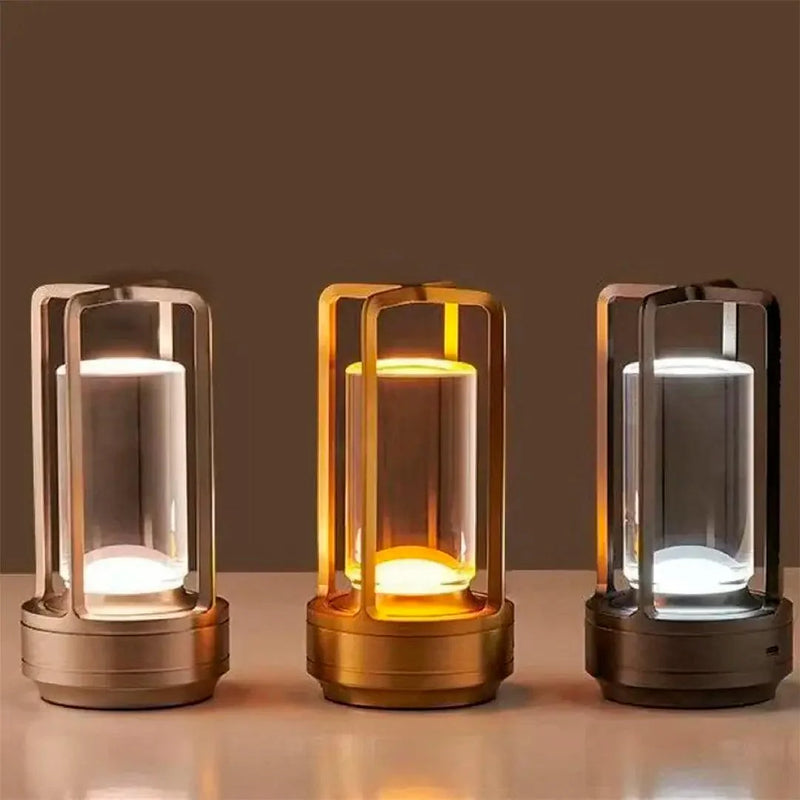 Luminária de Mesa Led Sem Fio Estilo Industrial