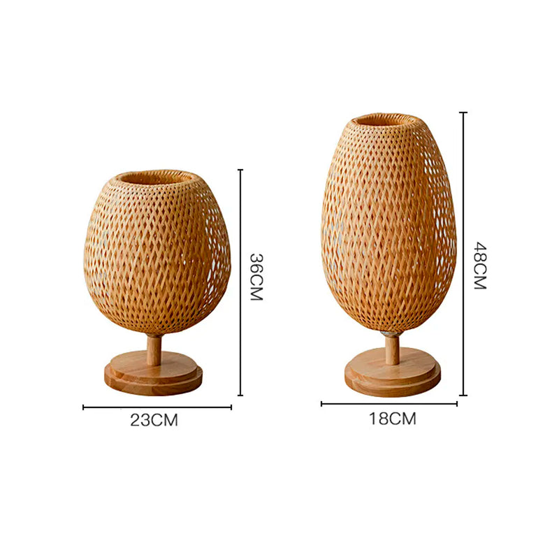 Luminária de Mesa Rattan Artesanal