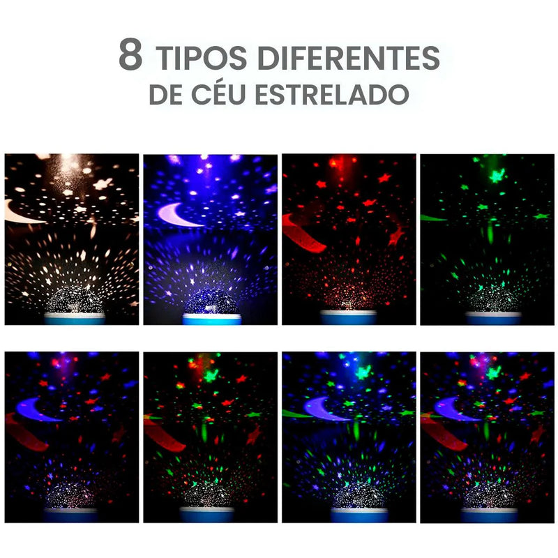 Luminária e Projetor Quarto Mágico