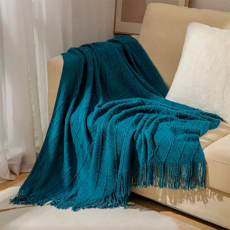 Manta para Sofá Decorativa Geométrica