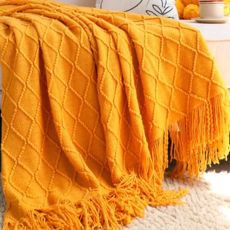 Manta para Sofá Decorativa Geométrica