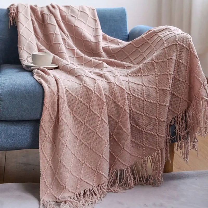 Manta para Sofá Decorativa Geométrica