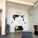 Mapa Mundi de Parede em Acrílico 3D