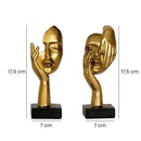 Escultura Decorativa em Resina Rosto Feminino