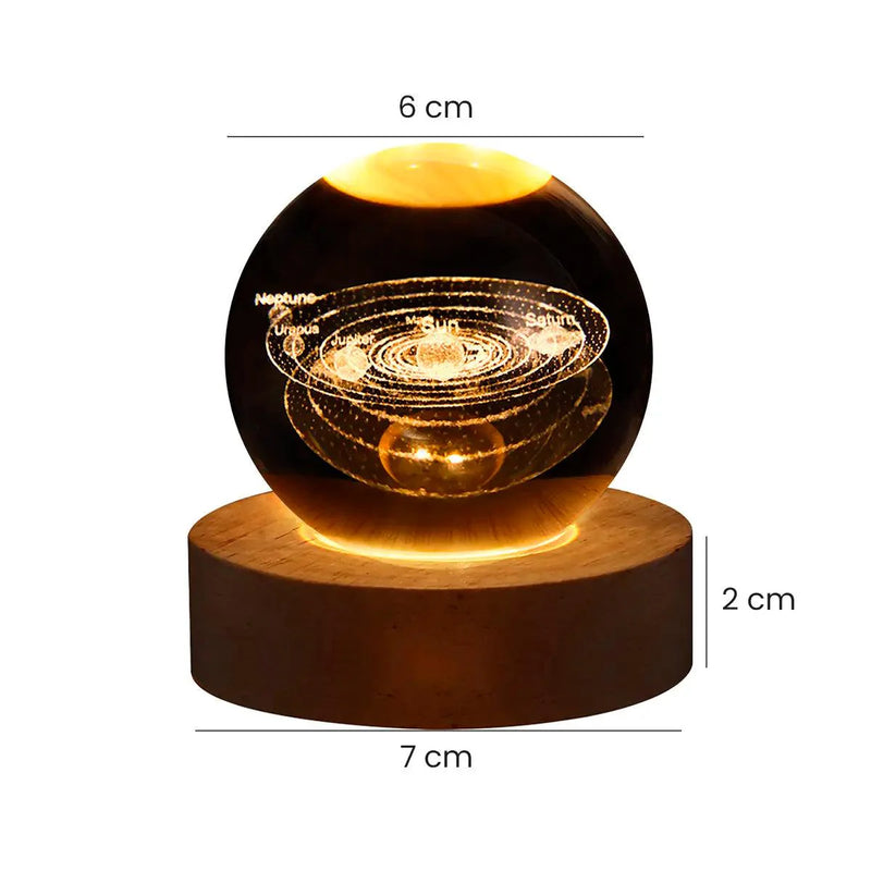 Luminária Decorativa 3D Bola de Cristal