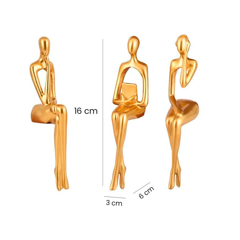 Esculturas Modernas em Resina Tríade Abstrata