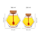 Meleira de Vidro com Tampa de Bambu