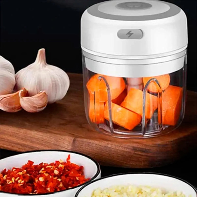 Mini Processador de Alimentos Elétrico Portátil Processa Fácil