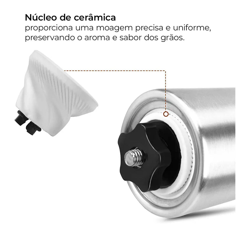 Moedor de Café Manual Aço Inox