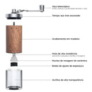 Moedor de Café Manual Aço Inox e Madeira