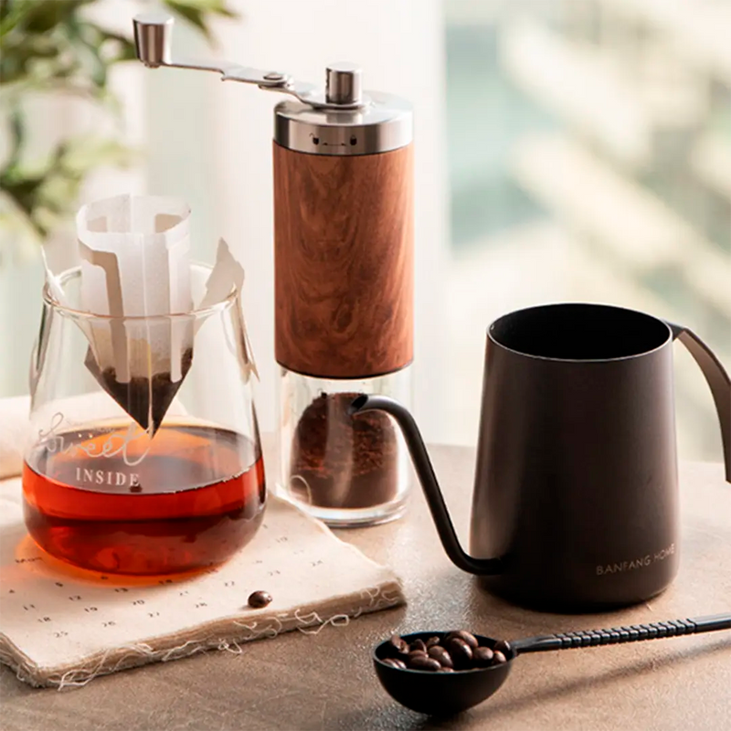 Moedor de Café Manual Aço Inox e Madeira