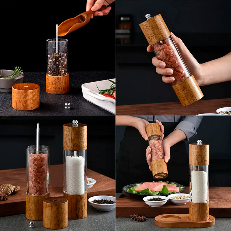 Moedor de Pimenta Manual de Madeira