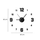 Relógio de Parede Decorativo Autoadesivo 3D