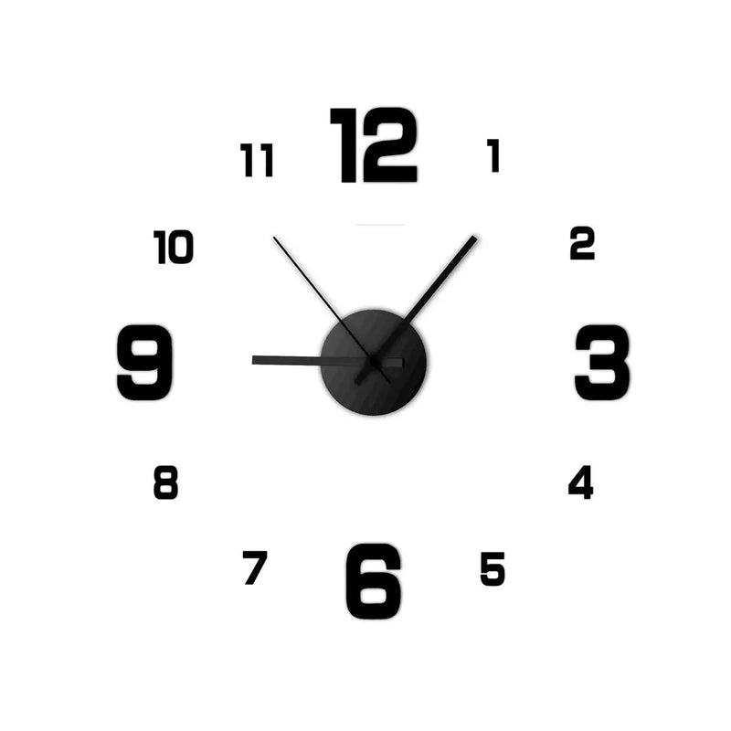 Relógio de Parede Decorativo Autoadesivo 3D