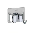 Suporte Organizador em Aço Inoxidável para Vassouras e Rodos