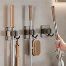 Suporte Organizador em Aço Inoxidável para Vassouras e Rodos