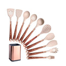 Kit Utensílios de Cozinha de Silicone Rose Gold 6 ou 10 Peças