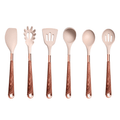 Kit Utensílios de Cozinha de Silicone Rose Gold 6 ou 10 Peças