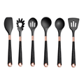 Kit Utensílios de Cozinha de Silicone Rose Gold 6 ou 10 Peças